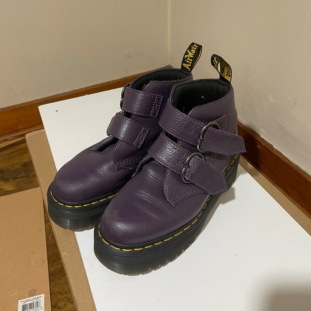 Dr. Martens Devon Heart Leather Platform Boots